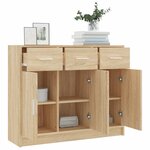 vidaXL Buffet chêne sonoma 91x28x75 cm bois d'ingénierie