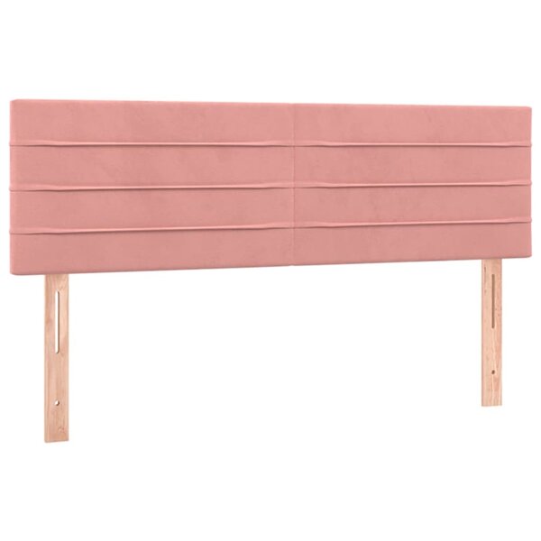 vidaXL Têtes de lit 2 Pièces Rose 72x5x78/88 cm Velours