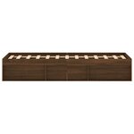 vidaXL Cadre de lit chêne marron 120x190 cm petit double
