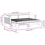 vidaXL Lit de jour avec gigogne et matelas vert foncé 80x200cm velours