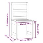 vidaXL Chaises de jardin lot de 2 50x48x91 5 cm bois massif de pin