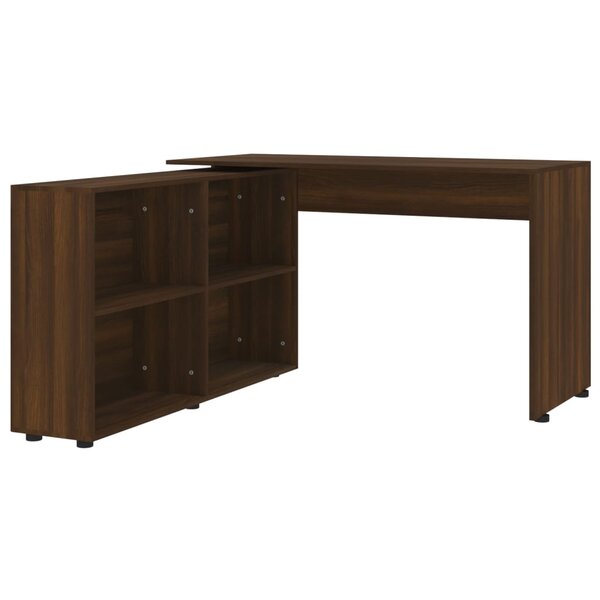 vidaXL Bureau d'angle Chêne marron Bois d'ingénierie
