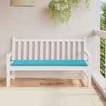 vidaXL Coussin de banc de jardin turquoise 150x50x3 cm tissu oxford