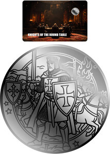 Monnaie KNIGHTS OF THE ROUND TABLE 1/500 Oz Platine 25$ Liberia 2026 (PRÉCOMMANDE)