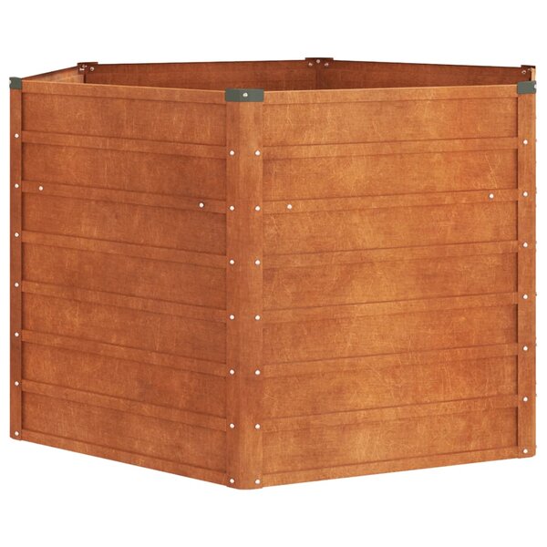 vidaXL Lit surélevé de jardin rouillé 129x129x77 cm acier corten