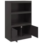 vidaXL Buffet noir 67x39x107 cm acier