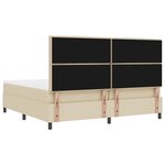 vidaXL Lit Box Spring avec Matelas Crème 200x200 cm Tissu