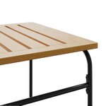 vidaXL Ensemble de meubles de balcon avec coussins 5 Pièces noir acier