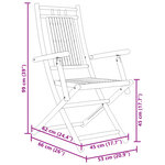 vidaXL Chaises pliables de jardin lot de 2 53x66x99 cm bambou
