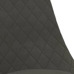 vidaXL Chaises pivotantes à manger lot de 4 Gris foncé Velours