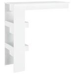 vidaXL Table de bar murale Blanc 102x45x103 5 cm Bois d'ingénierie