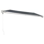 vidaXL Auvent rétractable anthracite 4x3 m tissu et aluminium
