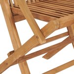 vidaXL Chaises pliables de jardin lot de 8 Bois de teck solide