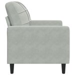 vidaXL Fauteuil Gris clair 60 cm Velours