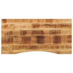 vidaXL Dessus de bureau avec courbe 120x60x2 5 cm manguier massif brut