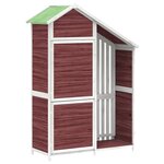 vidaXL Abri à outils de jardin moka 120x53 5x170 cm bois massif pin