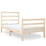 vidaXL Cadre de lit bois de pin massif 90x190 cm simple