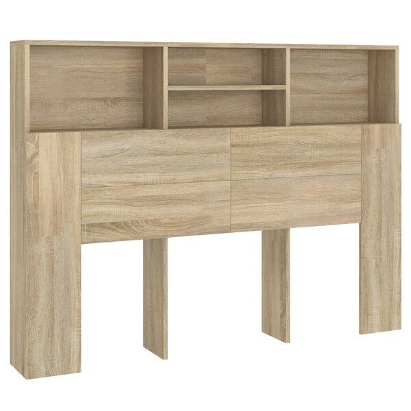 vidaXL Armoire de tête de lit Chêne sonoma 140x19x103 5 cm