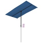 vidaXL Parasol d'extérieur avec mât en aluminium 180x110 cm Bleu azuré