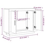 vidaXL Buffet Chêne fumé 92x35x75 cm Bois d'ingénierie