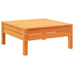 vidaXL Salon de jardin 7 Pièces avec coussins cire marron bois pin massif