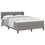 Lit à ressorts vidaXL avec matelas taupe 140x190 cm tissu