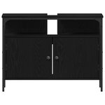 vidaXL Ensemble de meubles de salle de bain 3 pièces Chêne noir Bois d'ingénierie