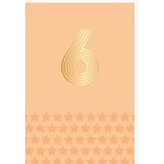 Carte D'anniversaire 6 Ans En Or - Orange - A Message - Pour Enfant Garçon Fille - 11 5 X 17 Cm - Draeger paris