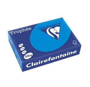 Ramette 250 Feuilles Papier 210g A4 210x297 mm Certifié FSC Bleu turquoise CLAIREFONTAINE