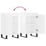vidaXL Buffets 2 Pièces blanc brillant 40x35x70 cm bois d'ingénierie