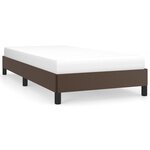 vidaXL Cadre de lit Marron 100x200 cm Similicuir