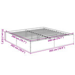 vidaXL Cadre de lit sonoma gris 200x200 cm bois d'ingénierie