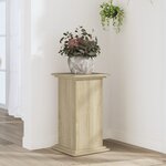 vidaXL Support pour plantes chêne sonoma 33x33x60 cm bois d'ingénierie