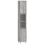 vidaXL Ensemble de meubles de salle de bain 3 Pièces Sonoma gris