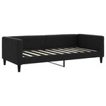 vidaXL Lit de jour avec gigogne et tiroirs noir 90x190 cm tissu