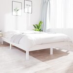 vidaXL Cadre de lit blanc 120x200 cm bois de pin massif