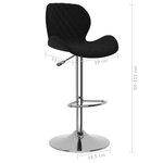 vidaXL Tabourets de bar lot de 2 noir velours