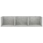vidaXL Étagère murale à CD Gris béton 75x18x18 cm Bois d'ingénierie