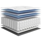 vidaXL Matelas à ressorts ensachés moyen 200x200 cm