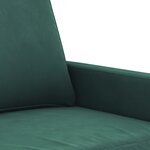vidaXL Ensemble de canapés 3 Pièces avec coussins vert foncé velours