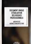 Document Unique d'évaluation des risques professionnels métier (Pré-rempli) : Architecte - Agence d'Architecture - Version 202 UTTSCHEID