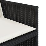 vidaXL Ensemble à manger de jardin 9Pièces coussins noir résine tressée