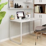 vidaXL Bureau d'ordinateur Blanc 110x60x73 cm Aggloméré