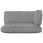 vidaXL Ensemble de coussins de palette 3 pièces en tissu oxford gris