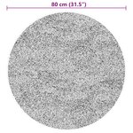 vidaXL Tapis HUARTE à poils courts doux et lavable gris Ø 80 cm