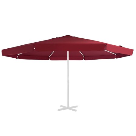 vidaXL Tissu de remplacement pour parasol d'extérieur Bordeaux 500 cm