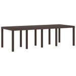 vidaXL Ensemble de salle à manger de jardin de 9 pièces marron poly rattan
