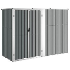 vidaXL Abri à outils de jardin Gris 225x89x161 cm Acier galvanisé