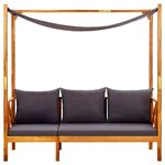 vidaXL Banc de jardin avec auvent Bois d'acacia solide