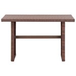 vidaXL Table de jardin Marron 110x60x74 cm Résine tressée